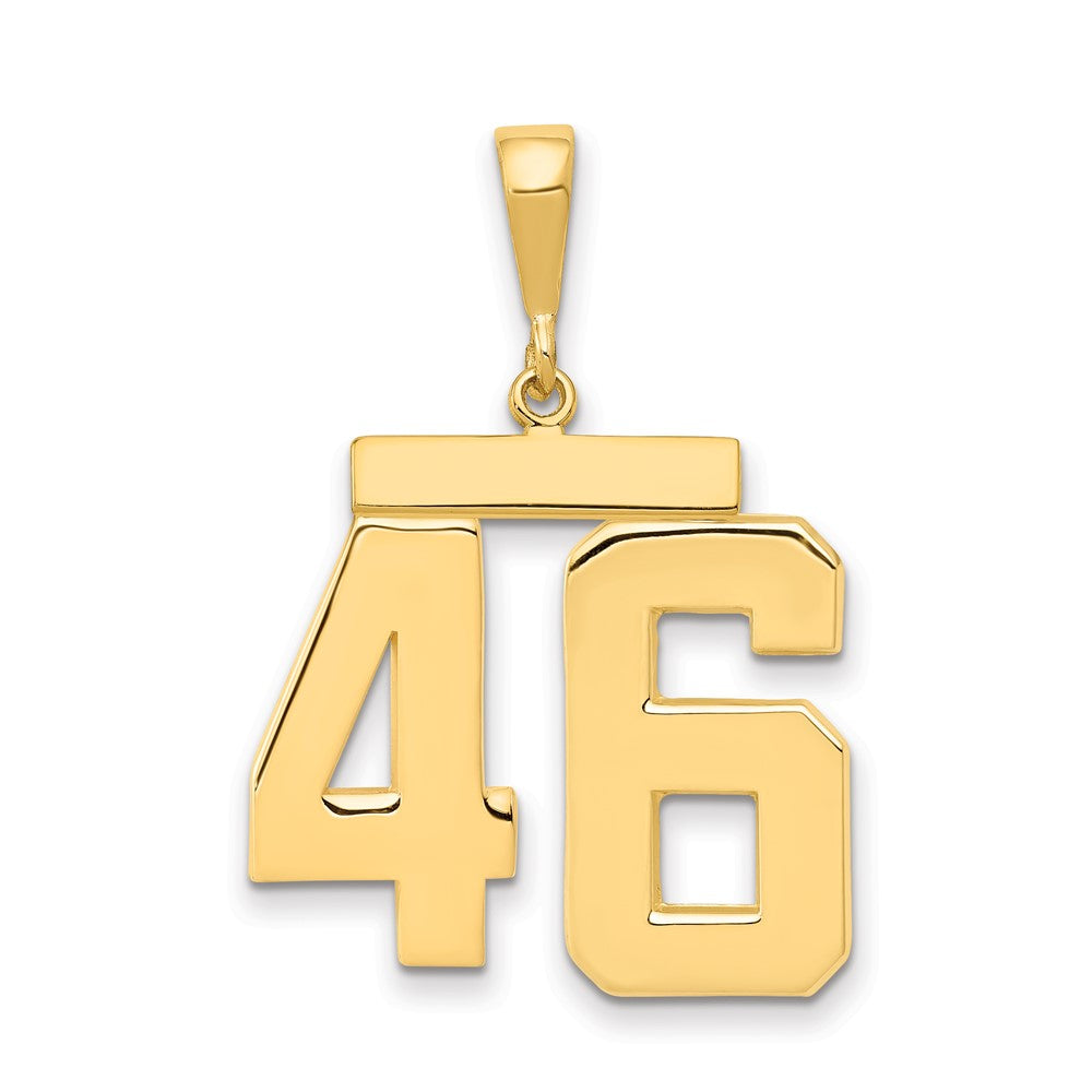 Image of ID 1 14k Yellow Gold Large Polished Number 46 Charm