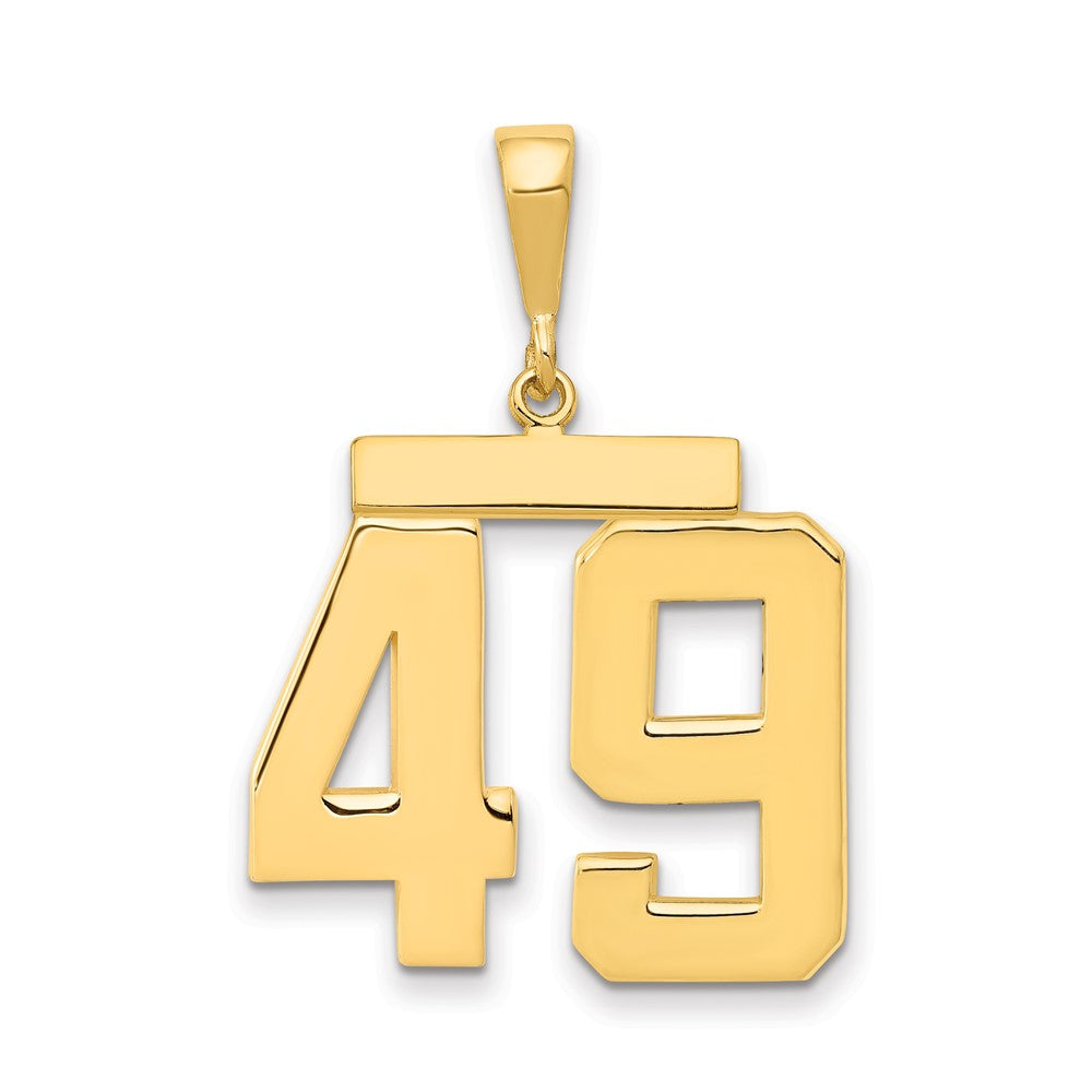 Image of ID 1 14k Yellow Gold Large Polished Number 49 Charm