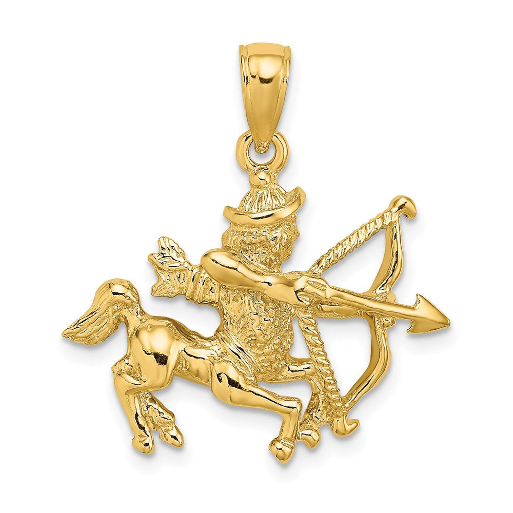 Image of ID 1 14k Yellow Gold Large Sagittarius Zodiac Charm