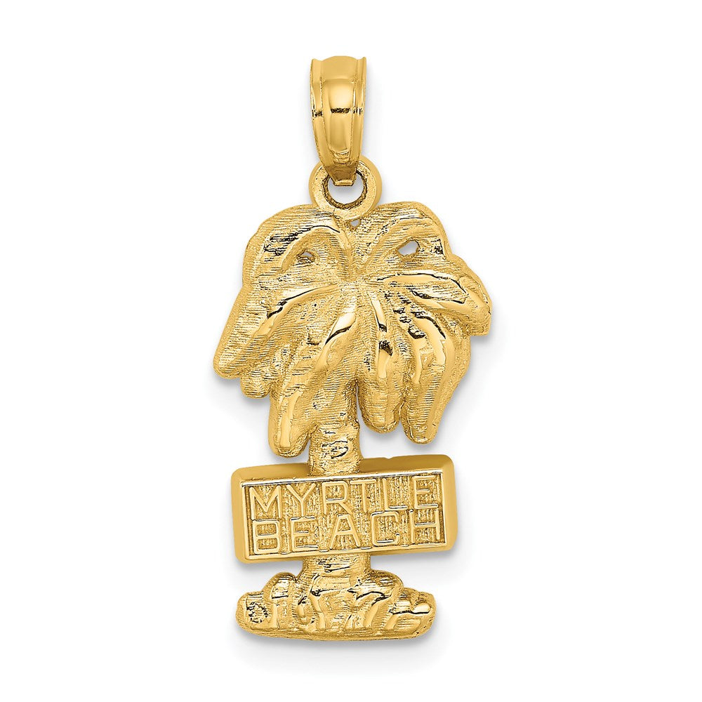 Image of ID 1 14k Yellow Gold MYRTLE BEACH Palm Tree Charm