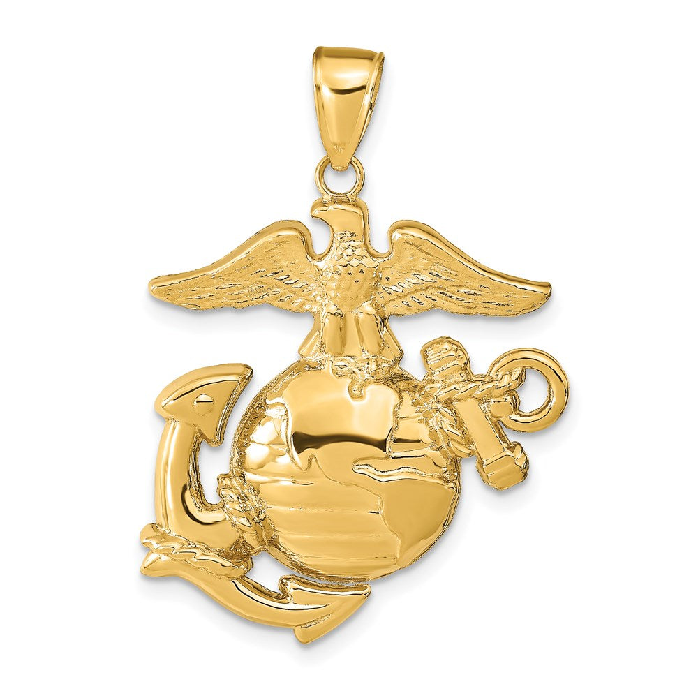 Image of ID 1 14k Yellow Gold Marine Corps Insignia Pendant