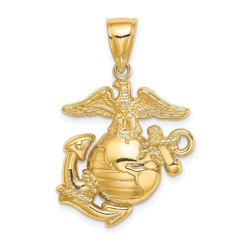 Image of ID 1 14k Yellow Gold Marine Corps Symbol Charm