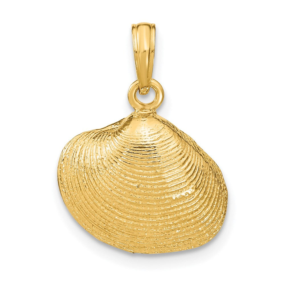 Image of ID 1 14k Yellow Gold Medium Clam Shell Pendant