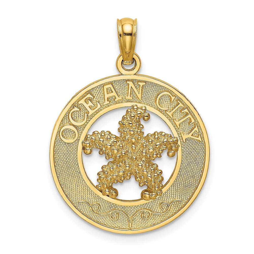 Image of ID 1 14k Yellow Gold OCEAN CITY w/ Starfish Charm