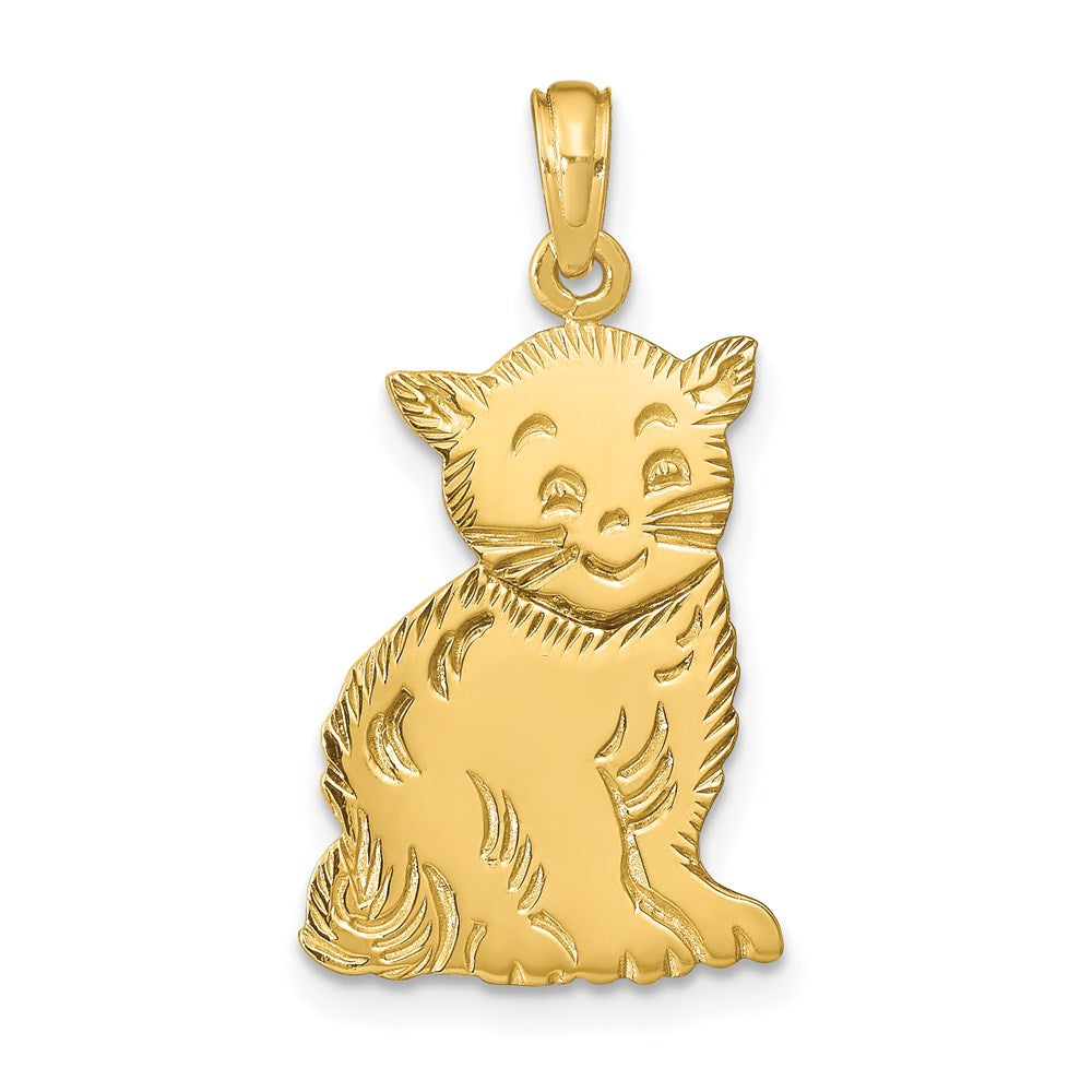 Image of ID 1 14k Yellow Gold Polished Cat Charm