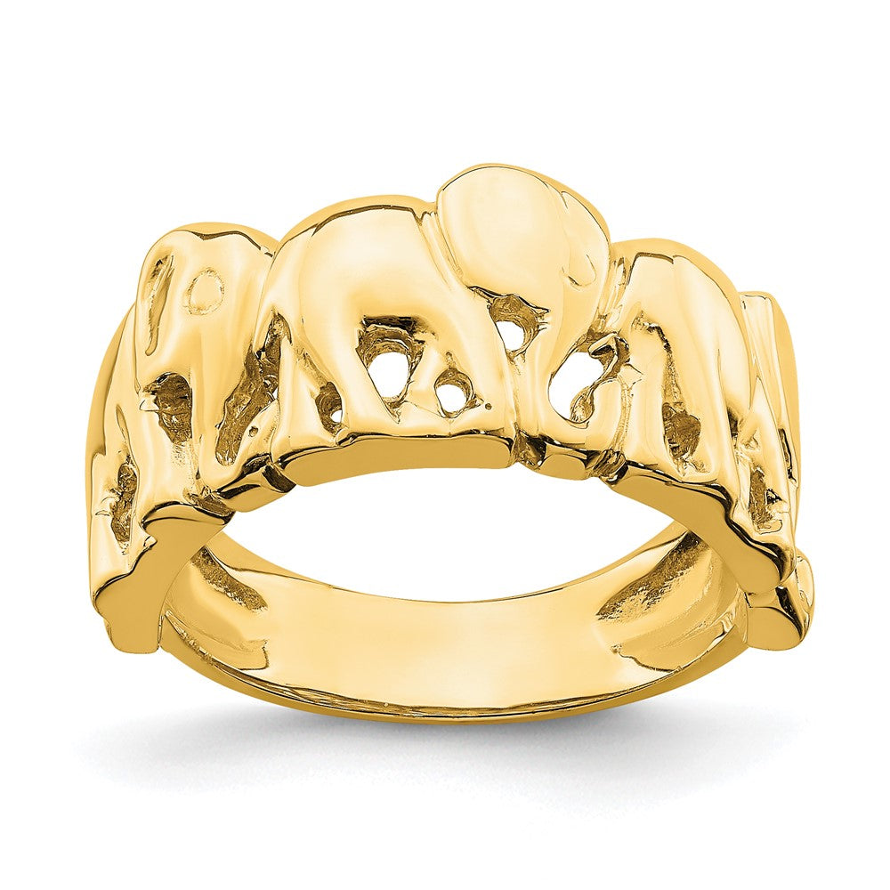 Image of ID 1 14k Yellow Gold Polished Elephant Ring