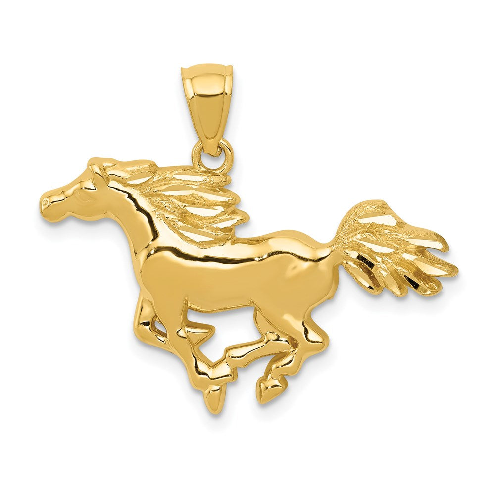 Image of ID 1 14k Yellow Gold Polished Horse Pendant