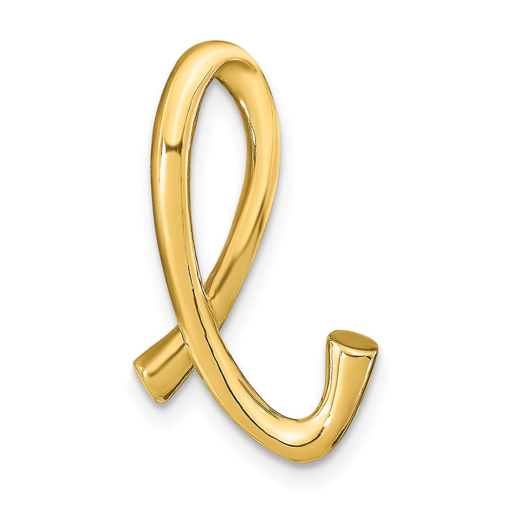 Image of ID 1 14k Yellow Gold Polished Letter L Initial Slide