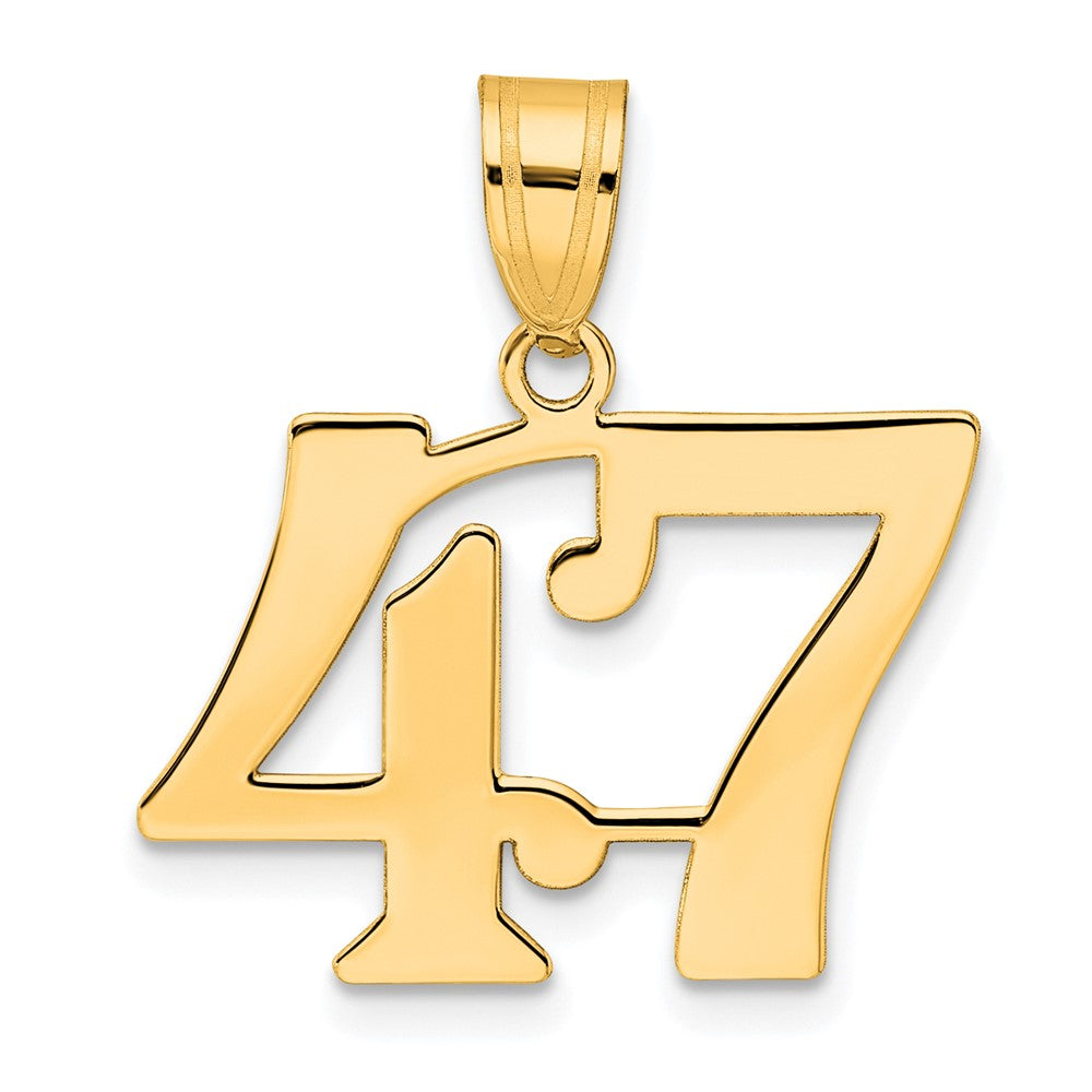 Image of ID 1 14k Yellow Gold Polished Number 47 Pendant