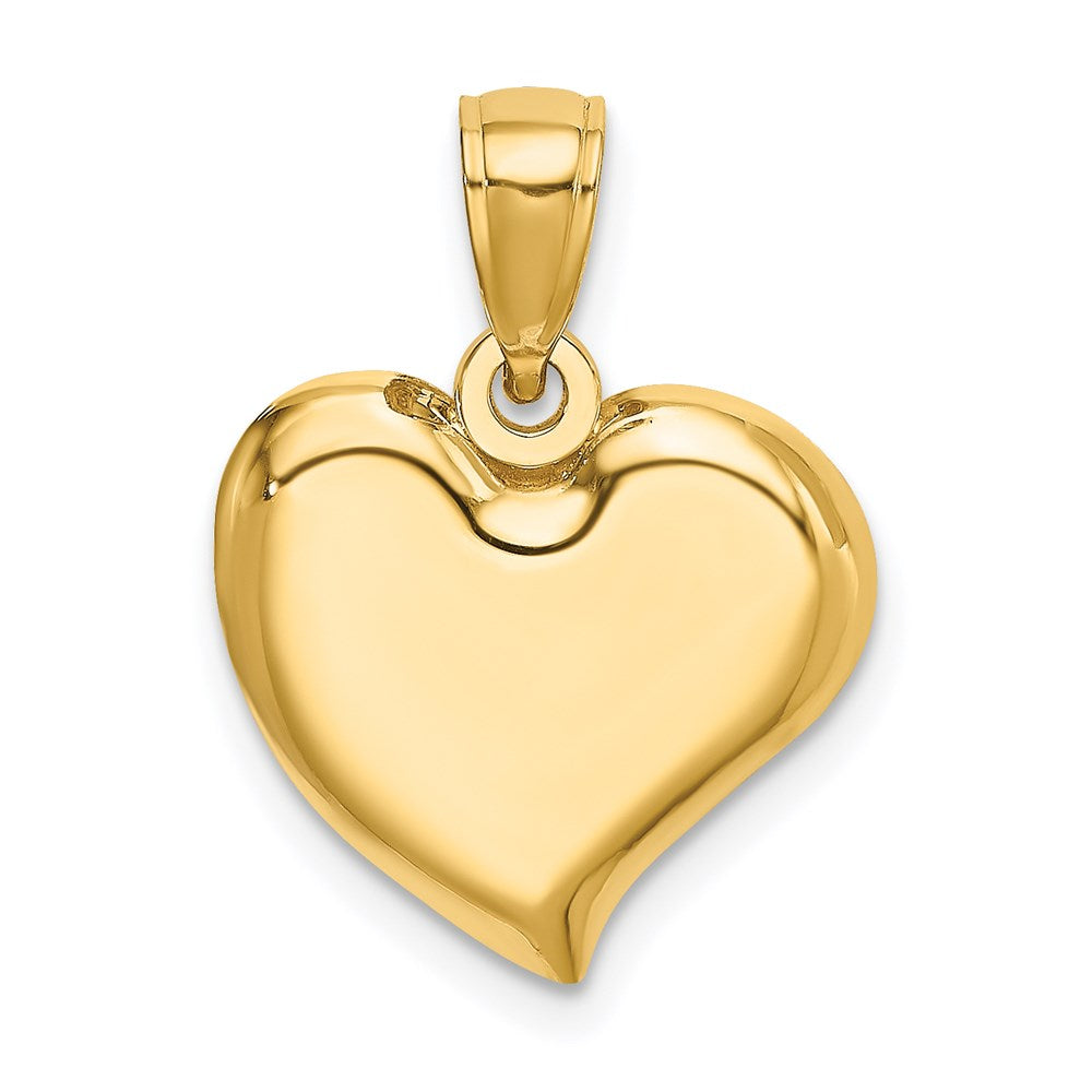 Image of ID 1 14k Yellow Gold Polished Teardrop Heart Charm