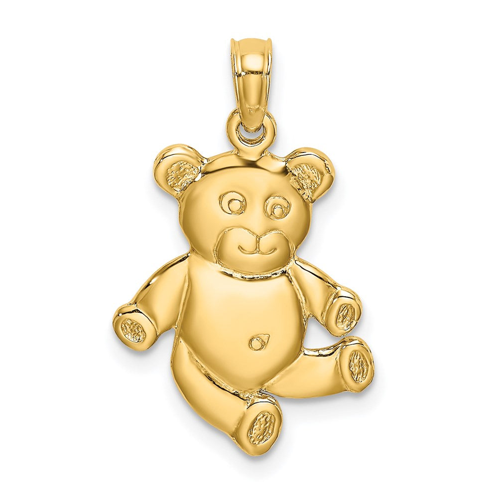 Image of ID 1 14k Yellow Gold Reversible Teddy Bear Charm