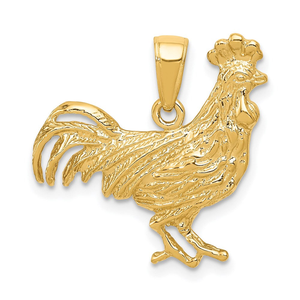 Image of ID 1 14k Yellow Gold Rooster Pendant