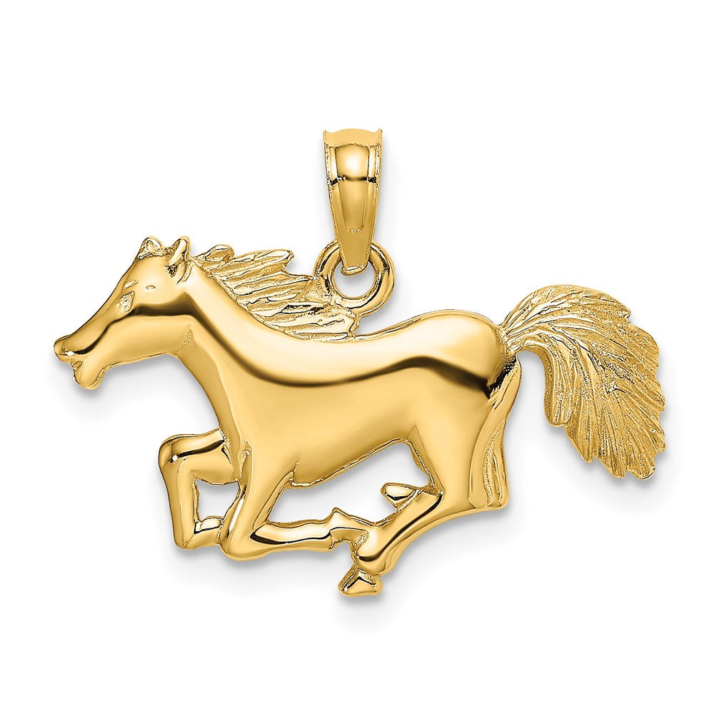 Image of ID 1 14k Yellow Gold Running Horse Charm