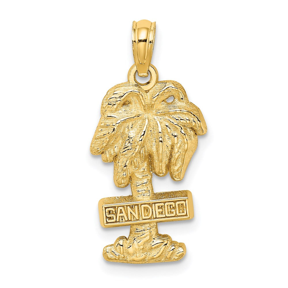 Image of ID 1 14k Yellow Gold SAN DIEGO Palm Tree Charm