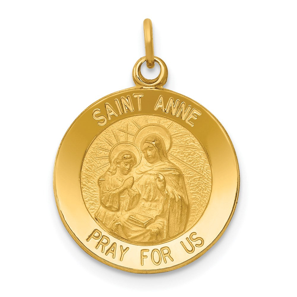 Image of ID 1 14k Yellow Gold Saint Anne Medal Charm