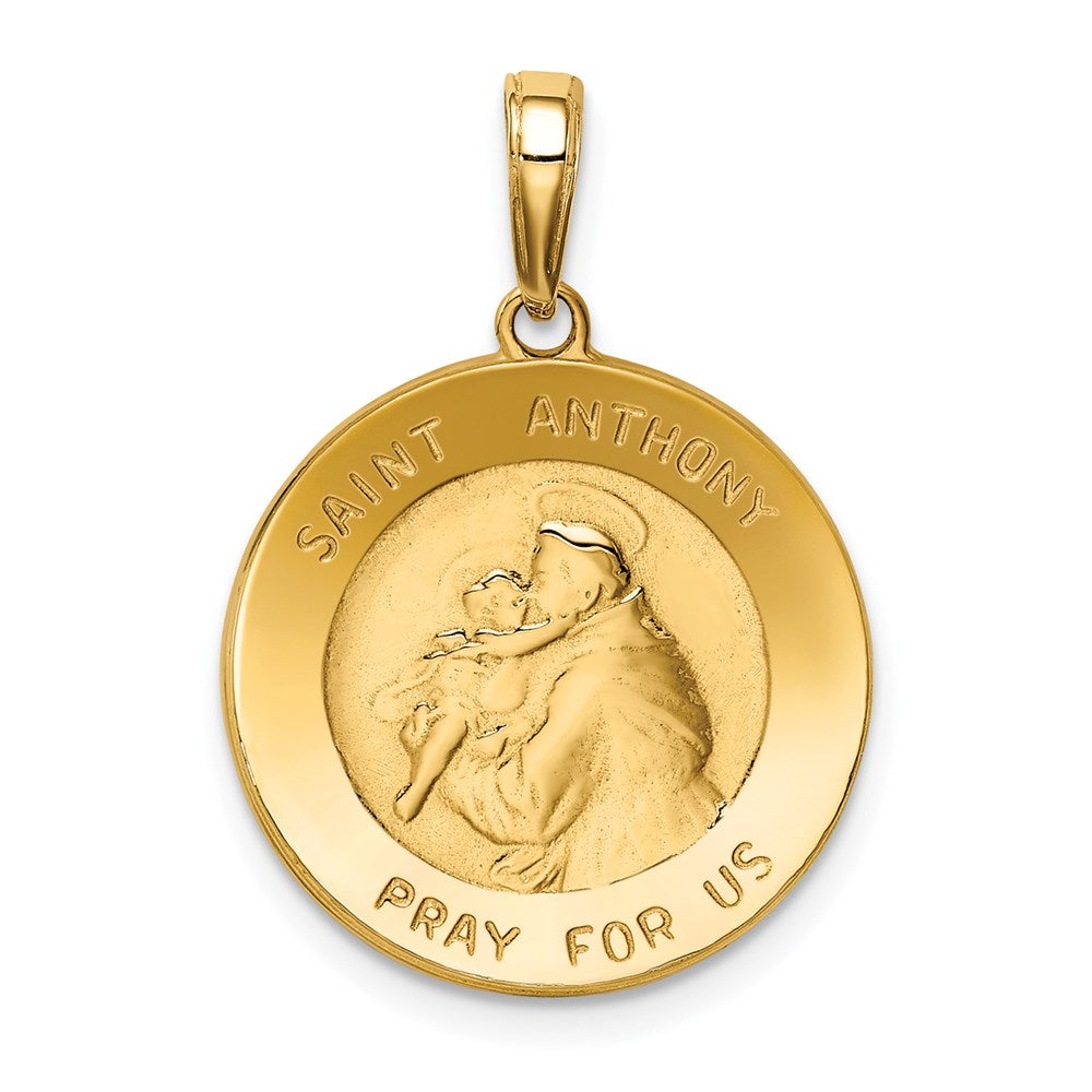 Image of ID 1 14k Yellow Gold Saint Anthony Small Round Medal Pendant