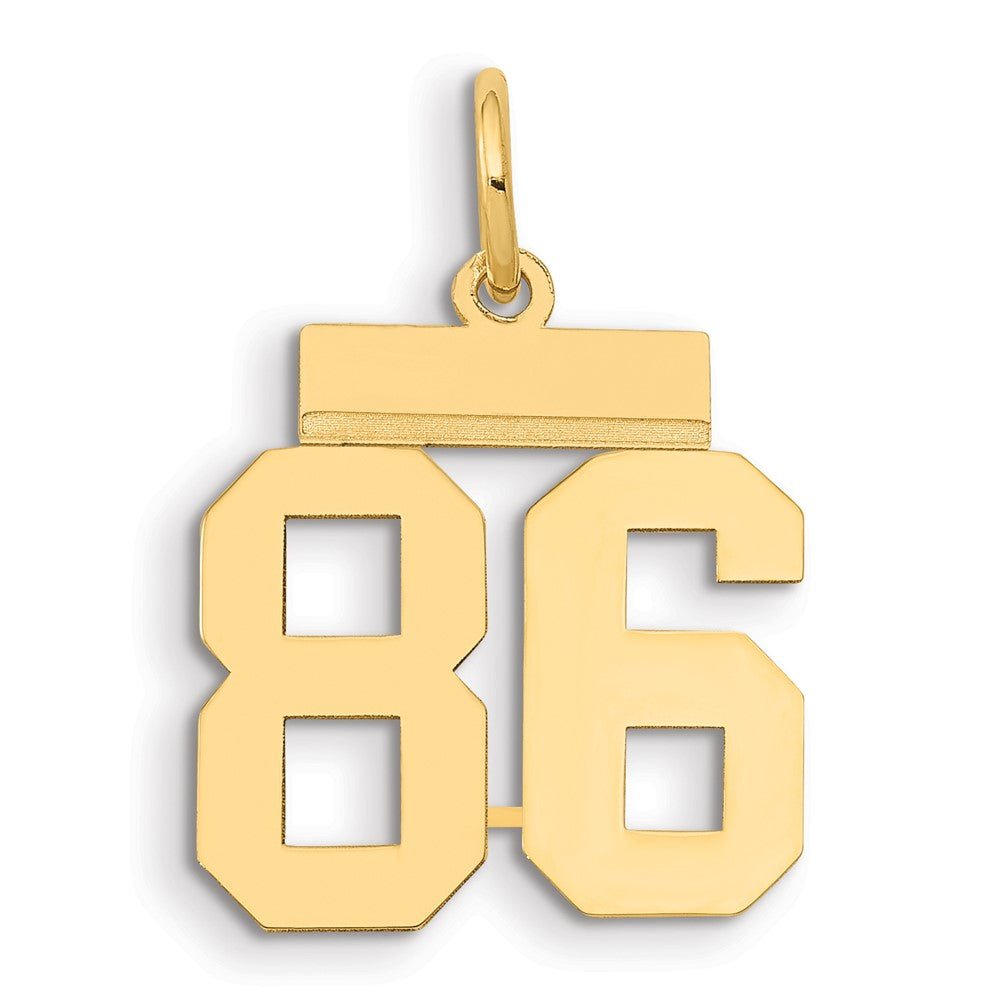 Image of ID 1 14k Yellow Gold Small Polished Number 86 Charm