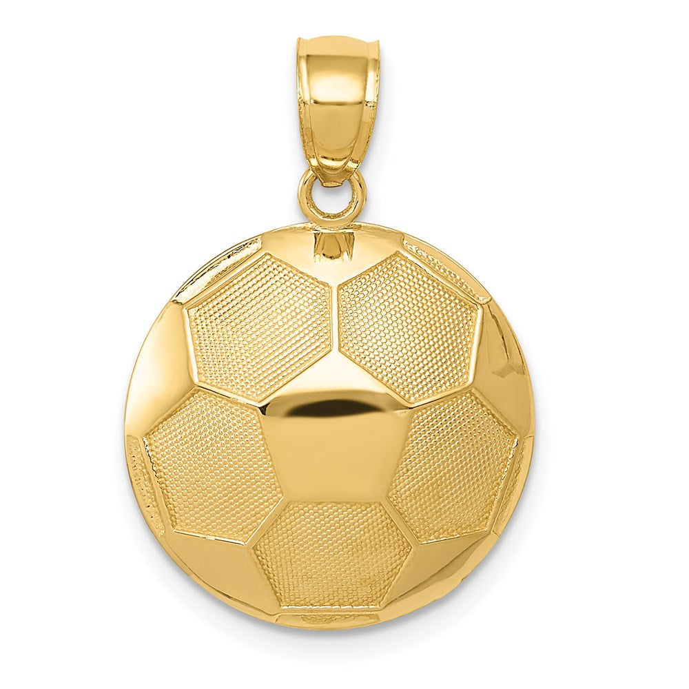 Image of ID 1 14k Yellow Gold Soccer Ball Pendant