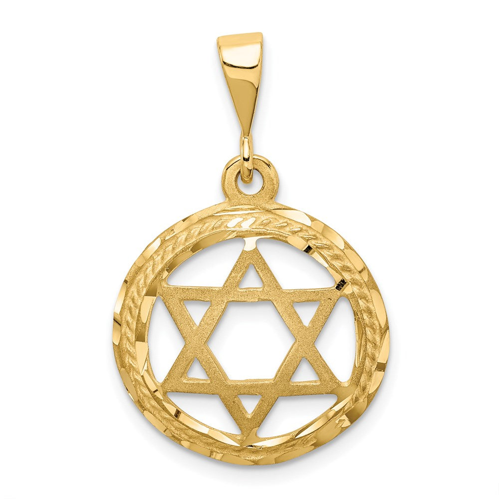 Image of ID 1 14k Yellow Gold Star Of David Charm