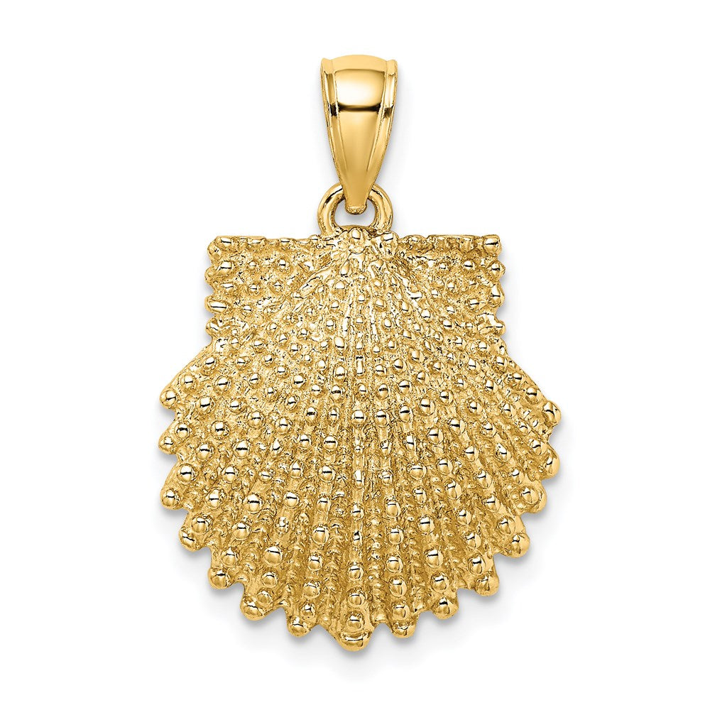 Image of ID 1 14k Yellow Gold Textured Scallop Shell Charm