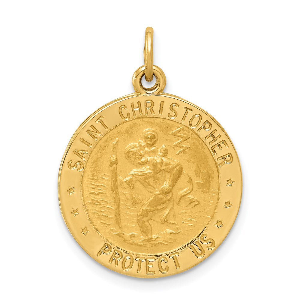 Image of ID 1 14k Yellow Gold US Army Saint Christopher Medal Pendant