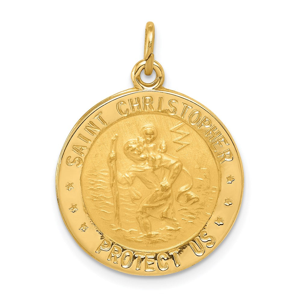 Image of ID 1 14k Yellow Gold US Navy Saint Christopher Medal Pendant