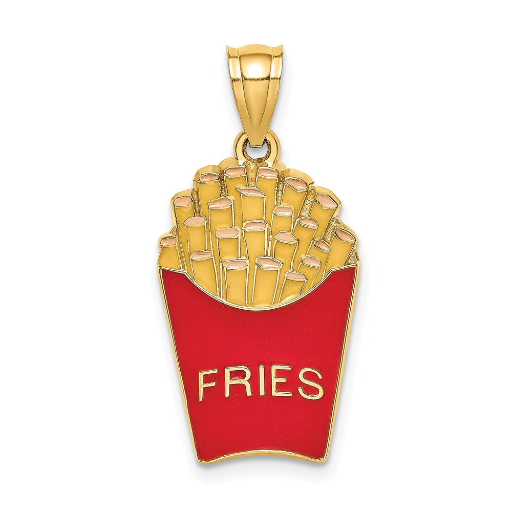 Image of ID 1 14k Yellow Gold w/Enamel French Fries Charm