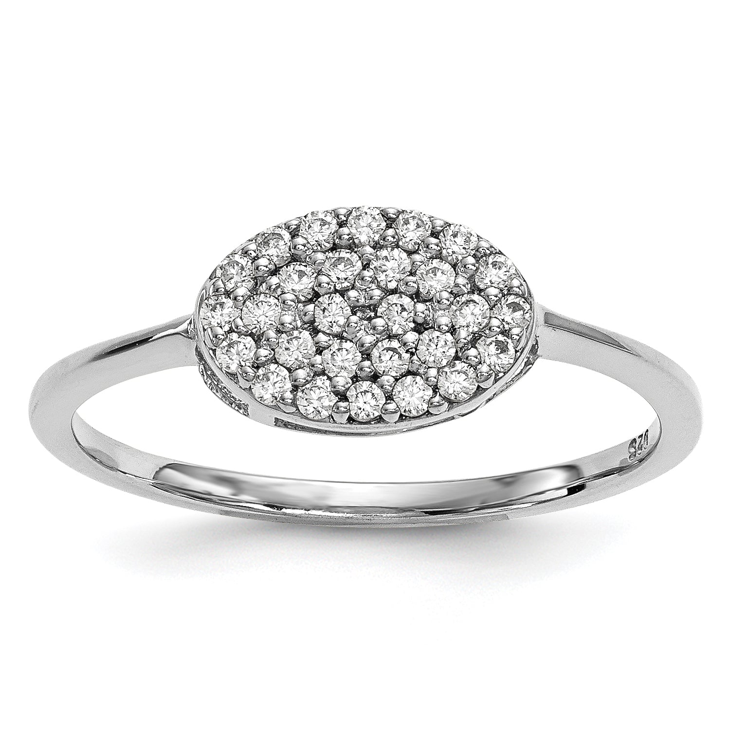 Image of ID 1 14kw Diamond Cluster Oval Ring