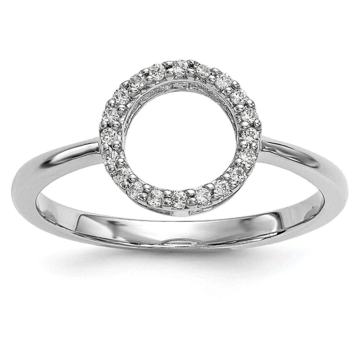 Image of ID 1 14kw Diamond Open Circle Ring