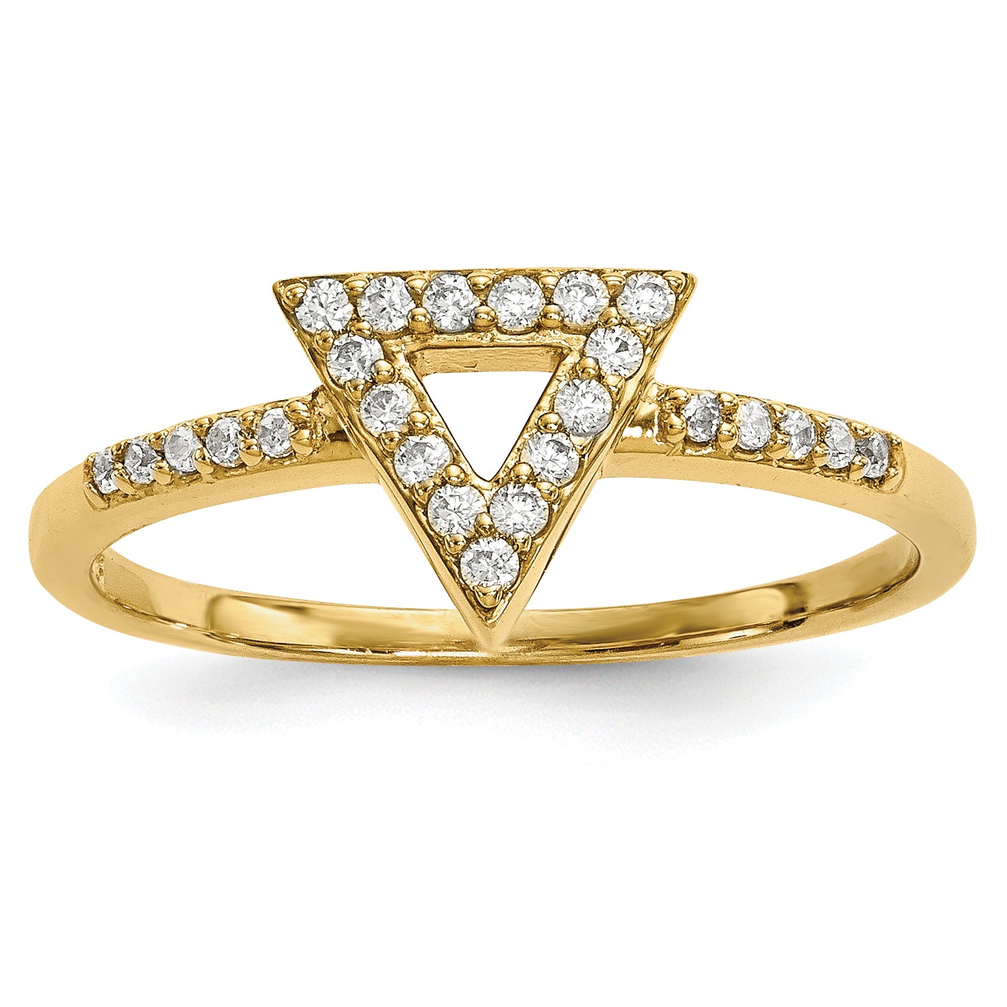 Image of ID 1 14ky Diamond Triangle Ring