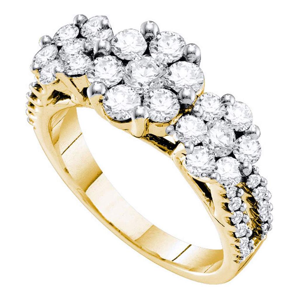 Image of ID 1 20CTW-Diamond 3-FLOWER RING