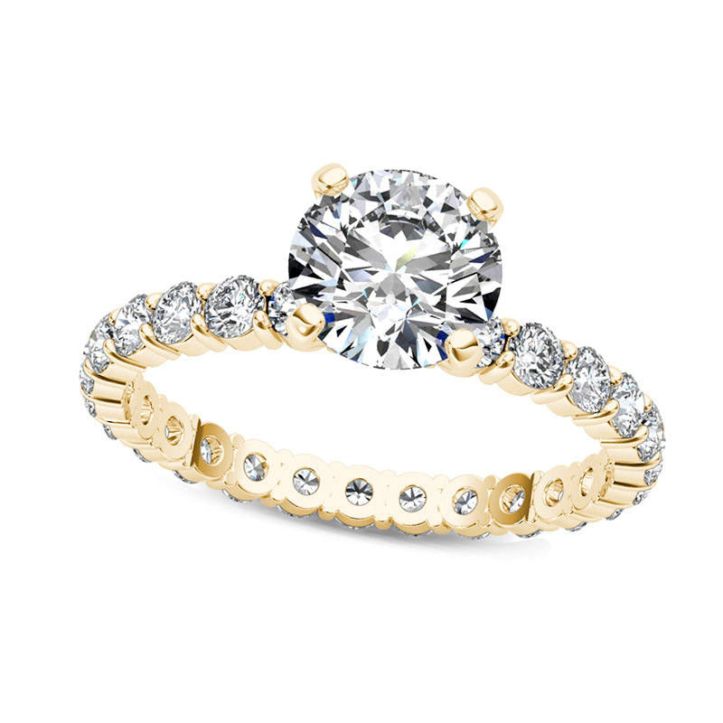 Image of ID 1 25 CT TW Natural Diamond Engagement Ring in Solid 14K Gold