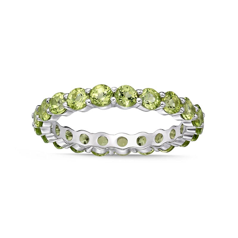 Image of ID 1 30mm Peridot Eternity Band in Sterling Silver