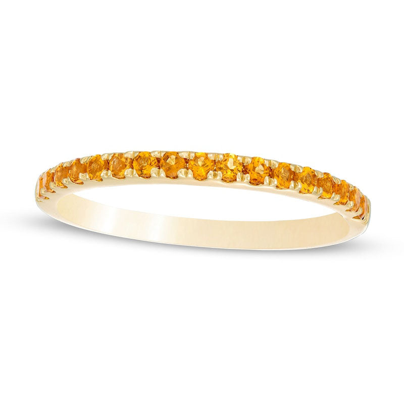 Image of ID 1 Citrine Petite Stackable Band in Solid 10K Yellow Gold