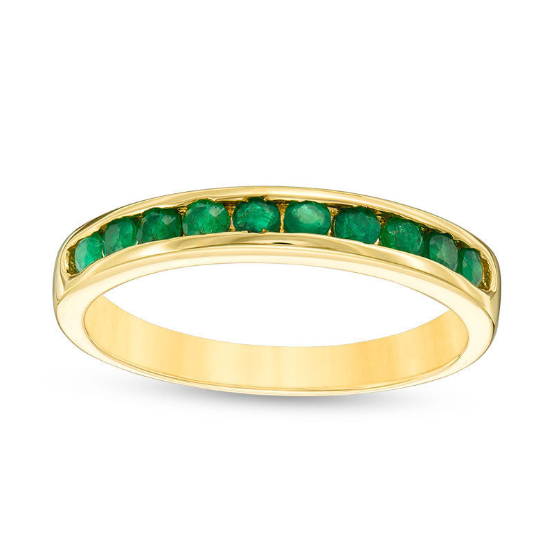 Image of ID 1 Emerald Channel-Set Band in Solid 14K Gold