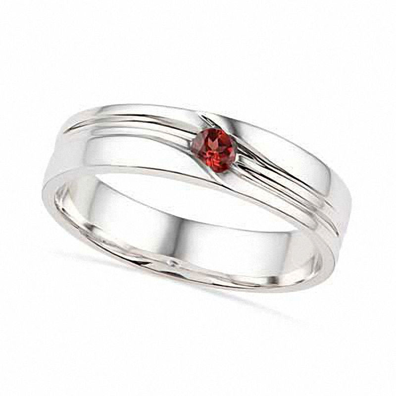 Image of ID 1 Garnet Ring in Sterling Silver