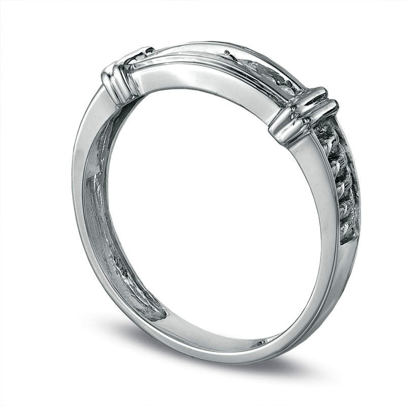 Image of ID 1 Ladies' 005 CT TW Natural Diamond Wedding Band in Solid 10K White Gold