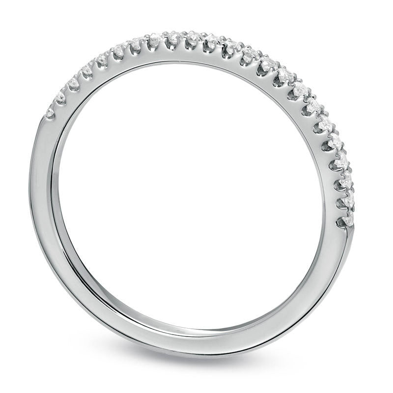 Image of ID 1 Ladies' 017 CT TW Natural Diamond Wedding Band in Solid 14K White Gold
