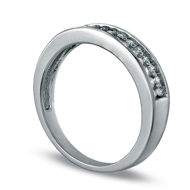 Image of ID 1 Ladies' 025 CT TW Natural Diamond Wedding Band in Solid 10K White Gold