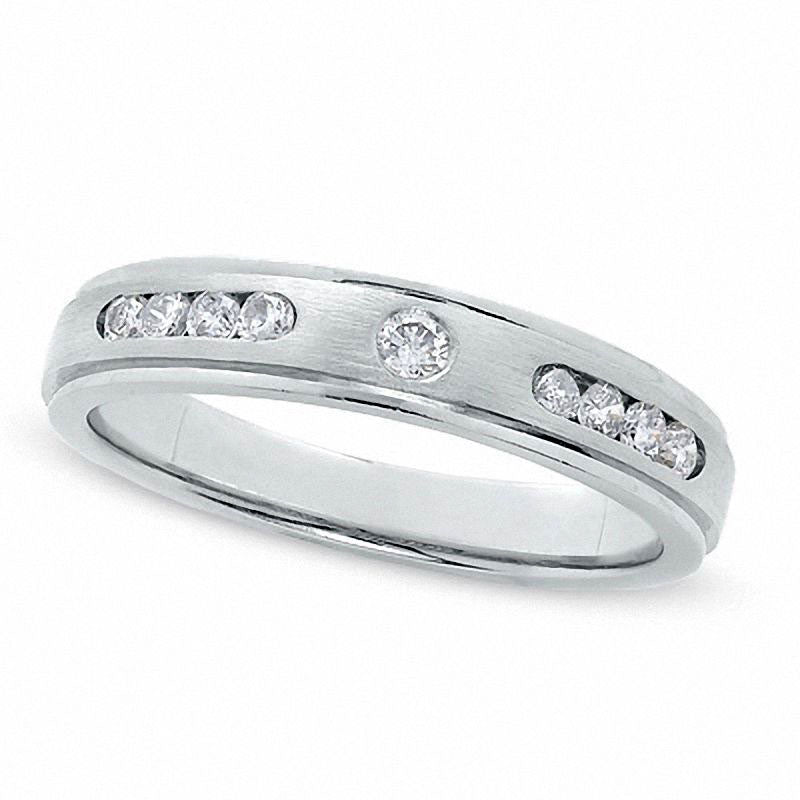 Image of ID 1 Ladies' 025 CT TW Natural Diamond Wedding Band in Solid 14K White Gold