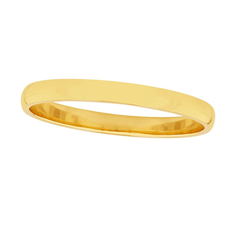 Image of ID 1 Ladies' 20mm Half-Round Engravable Wedding Band in Solid 10K White Yellow or Rose Gold (1 Line)