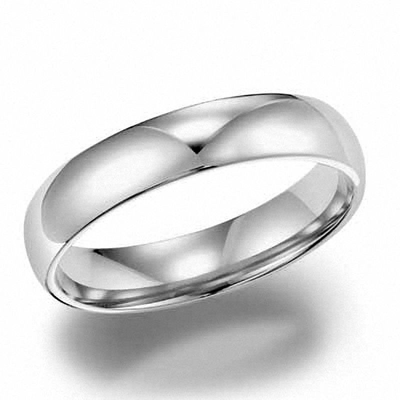 Image of ID 1 Ladies' 40mm Comfort Fit Wedding Band in Solid 10K White Gold