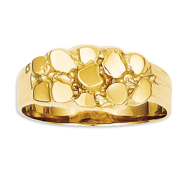 Image of ID 1 Ladies' Nugget Ring in Solid 14K Gold