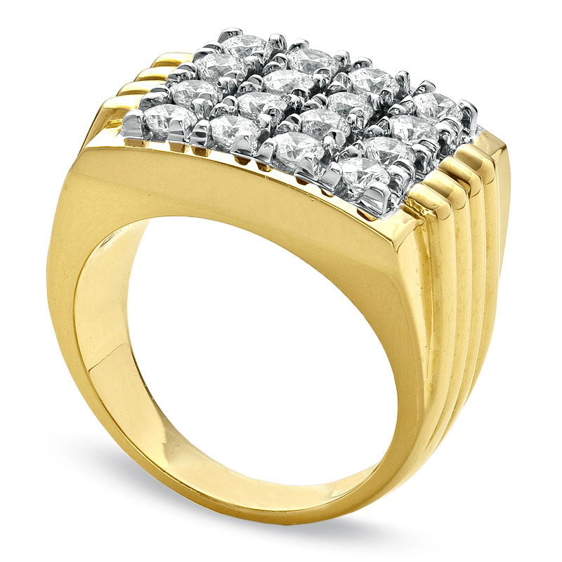 Image of ID 1 Men's 20 CT TW Natural Diamond Fashion Ring in Solid 14K Gold