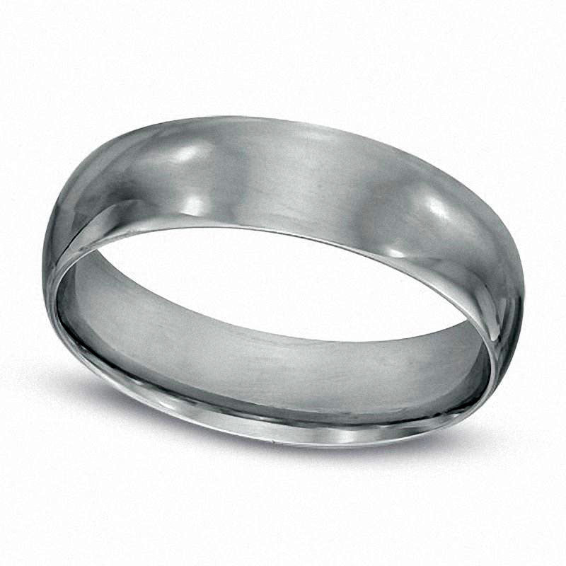 Image of ID 1 Men's 60mm Polished Comfort Fit Wedding Band in Sterling Silver