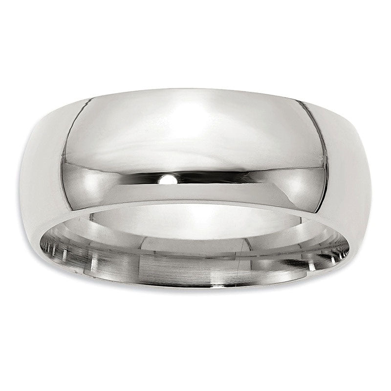 Image of ID 1 Men's 80mm Comfort Fit Wedding Band in Sterling Silver