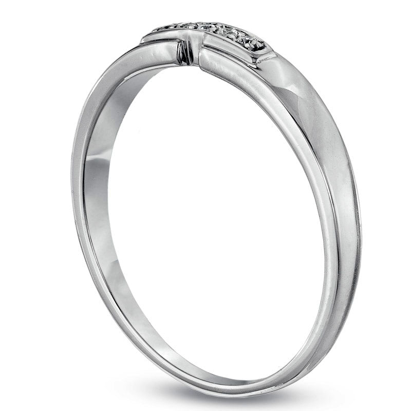 Image of ID 1 Natural Diamond Accent Band in Solid 10K White Gold