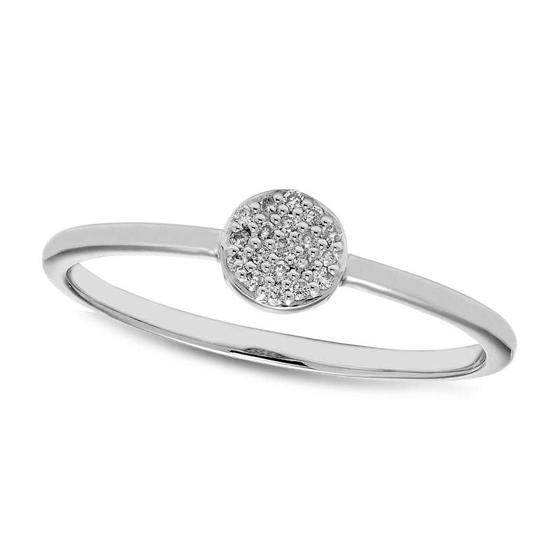 Image of ID 1 Natural Diamond Accent Circle Ring in Solid 10K White Gold