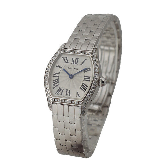 Image of ID 1 Original Cartier Tortue Silvered Flinque Dial Ladies Watch WA501011