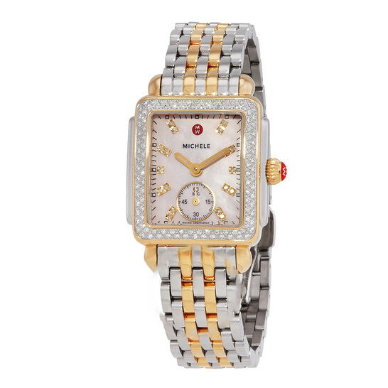 Image of ID 1 Original Michele Deco Mid Quartz Diamond Ladies Watch MWW06V000129